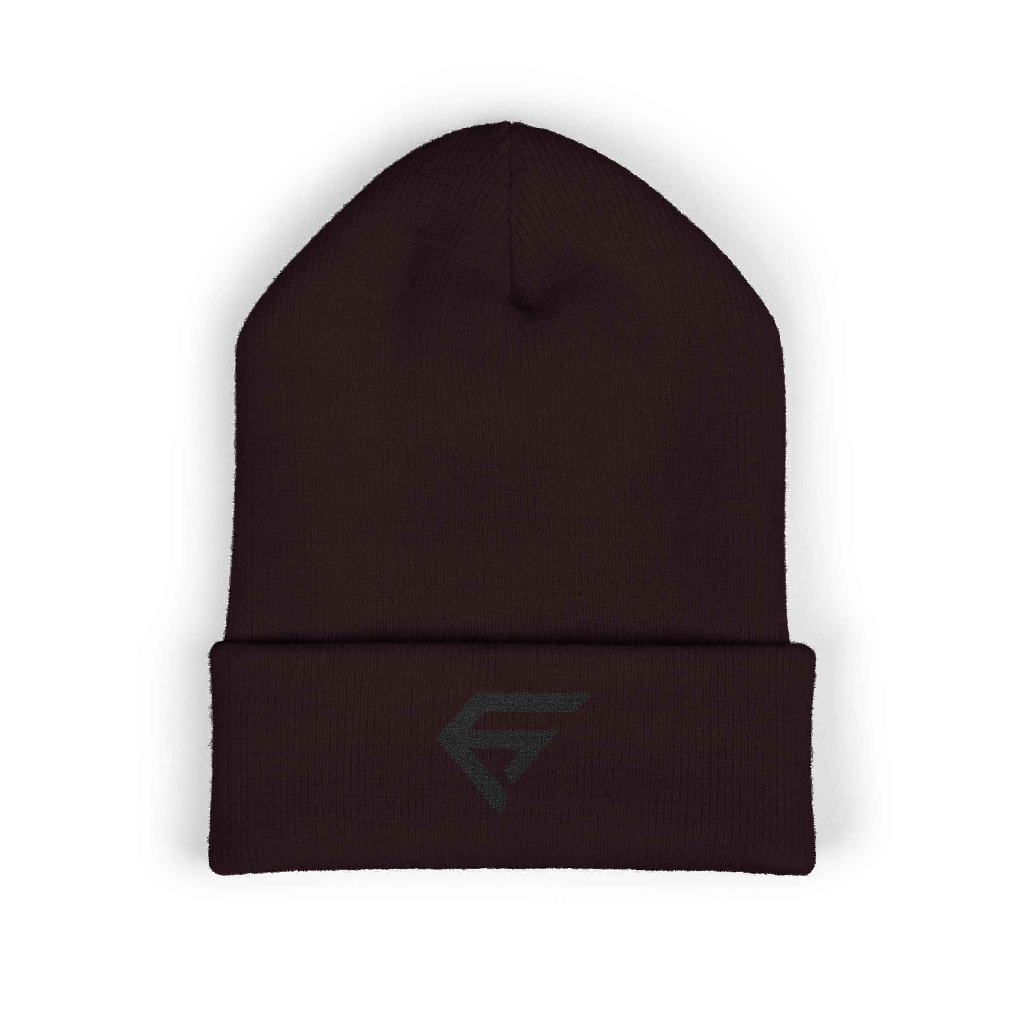 Embroidered Minimal Logo Cuffed Beanie