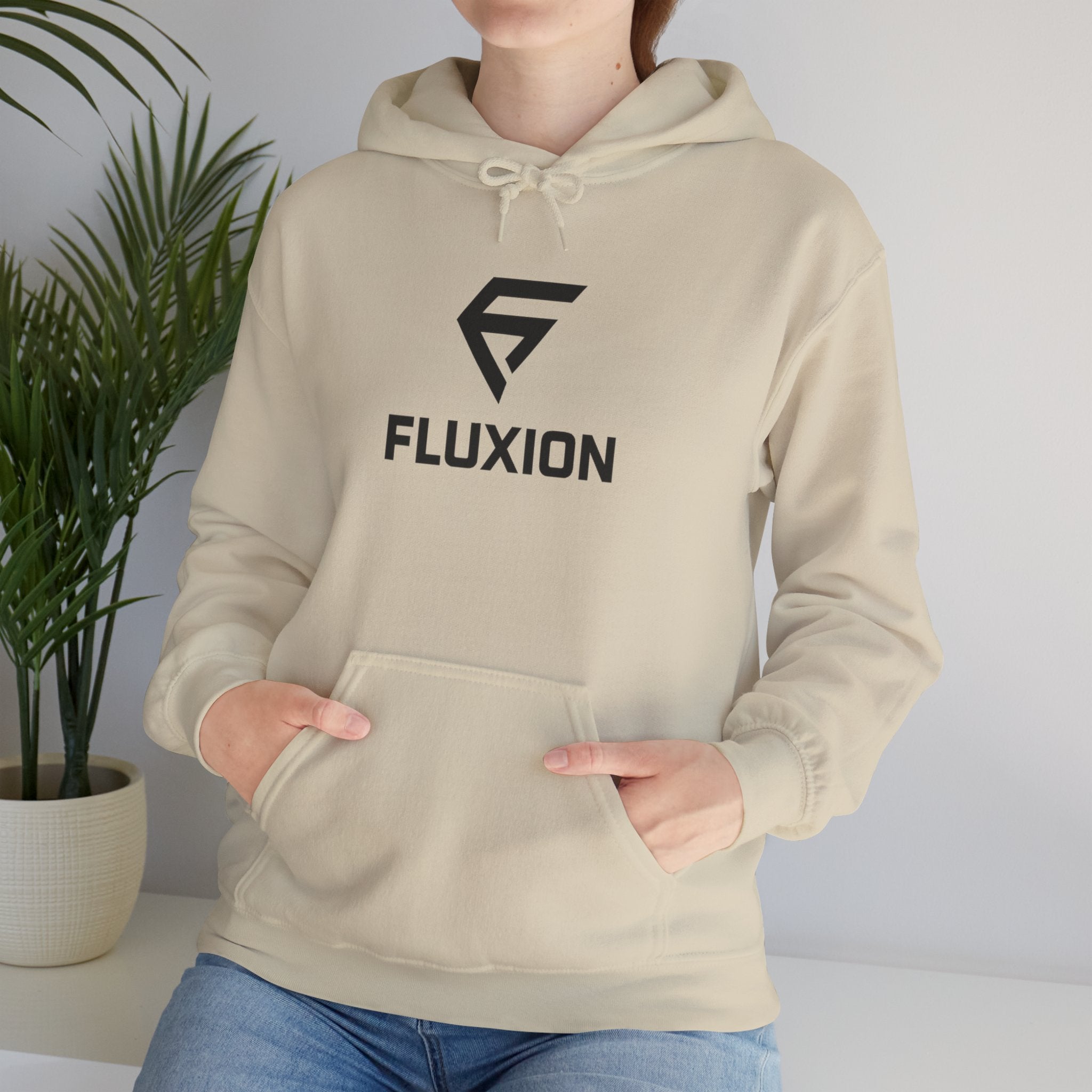 Fluxion Logo Hoodie — Minimal Tech Streetwear Pullover