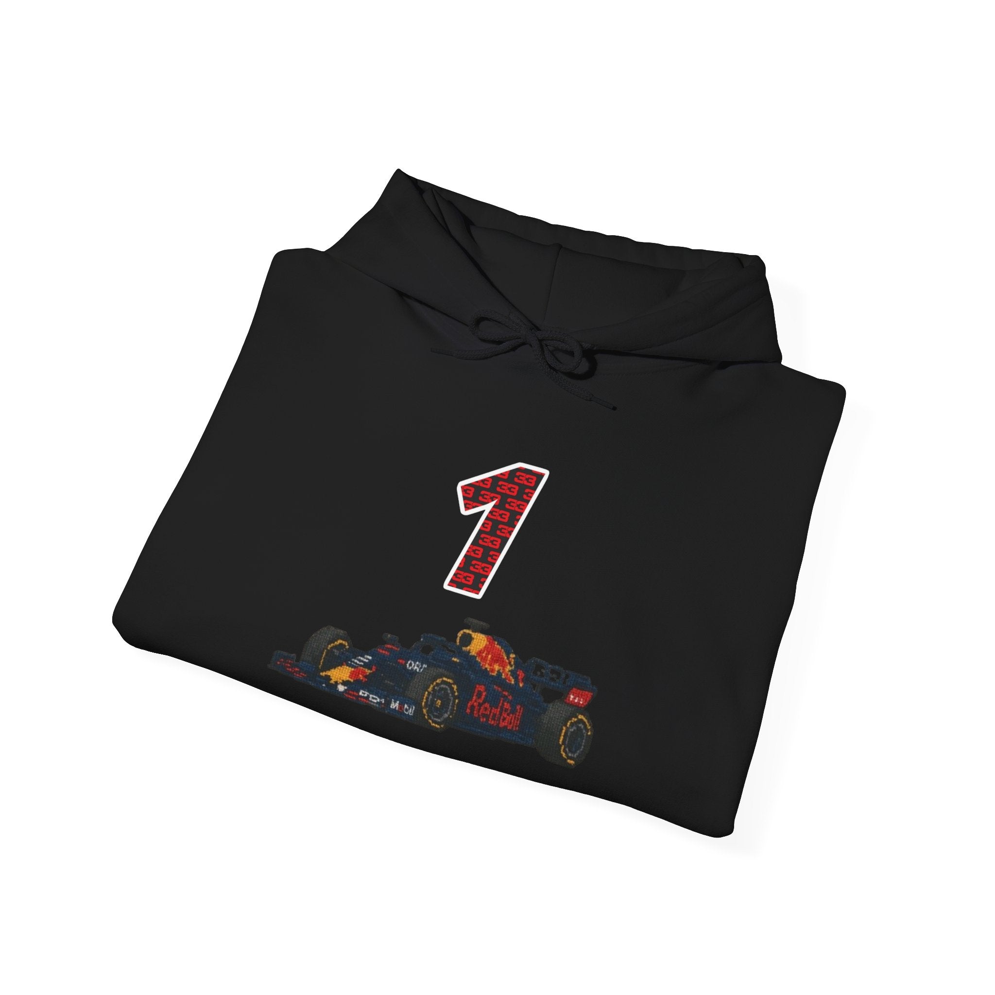 Racing Car Hoodie with Number 1 Graphic — Motorsport Fan Pullover