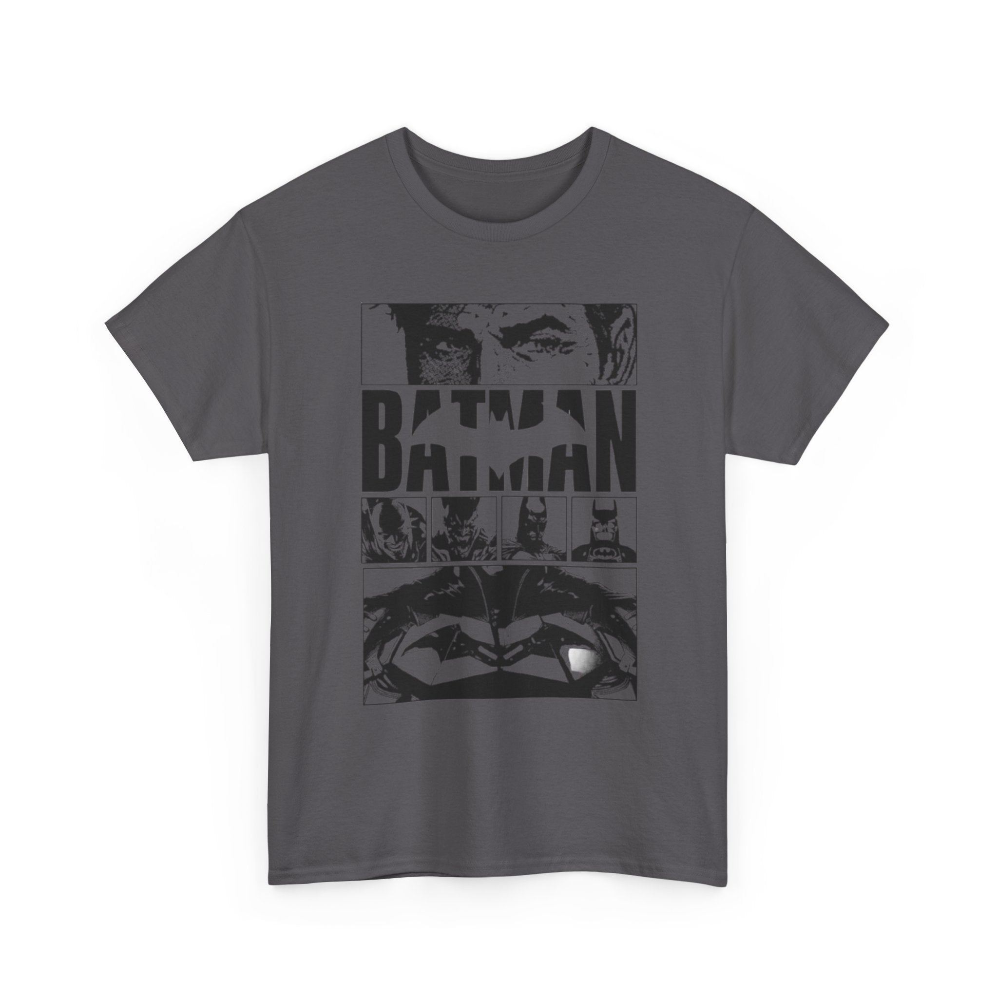 Batman Graphic Tee - Black & White Comic Panel Design