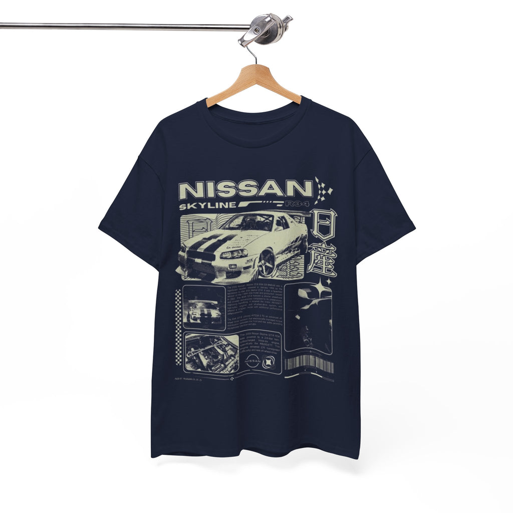 Nissan Skyline Graphic Tee, Unisex Heavy Cotton T-Shirt, Car Enthusiast Apparel, Gift for Auto Lovers, Vintage Style Tee