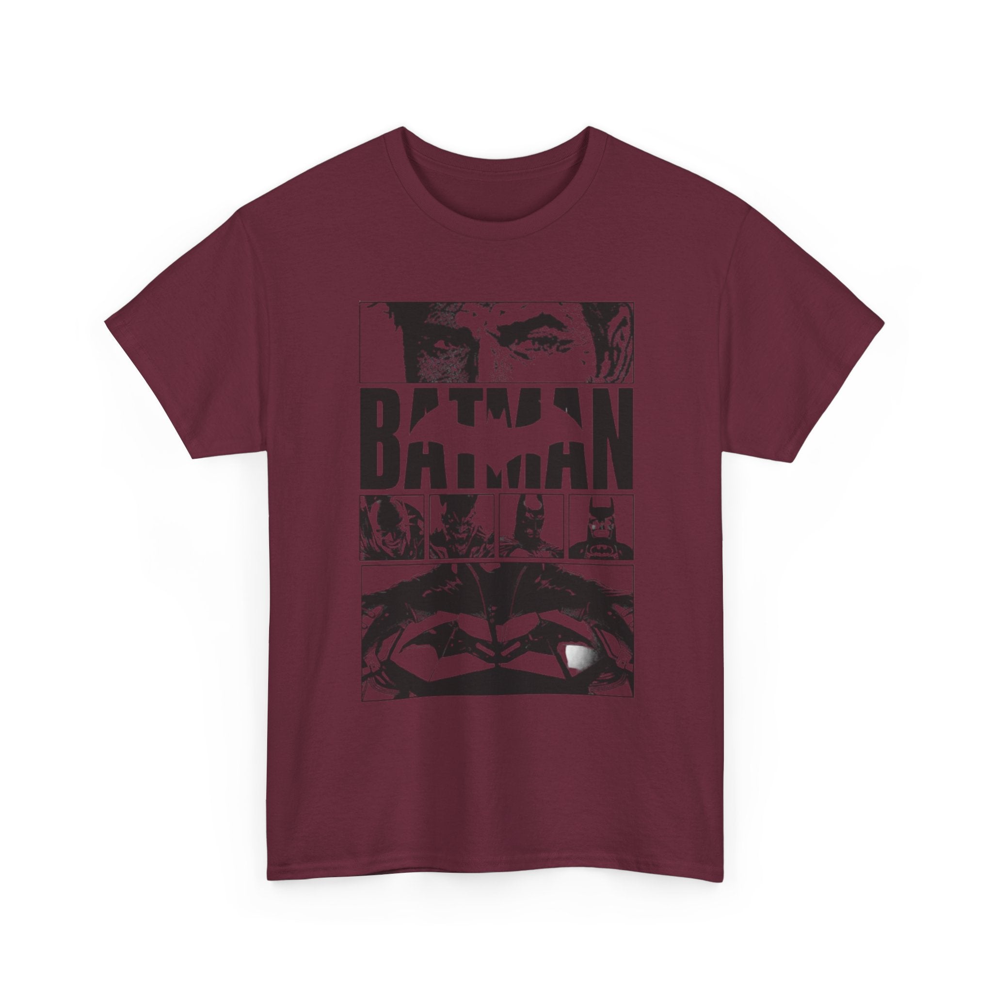 Batman Graphic Tee - Black & White Comic Panel Design