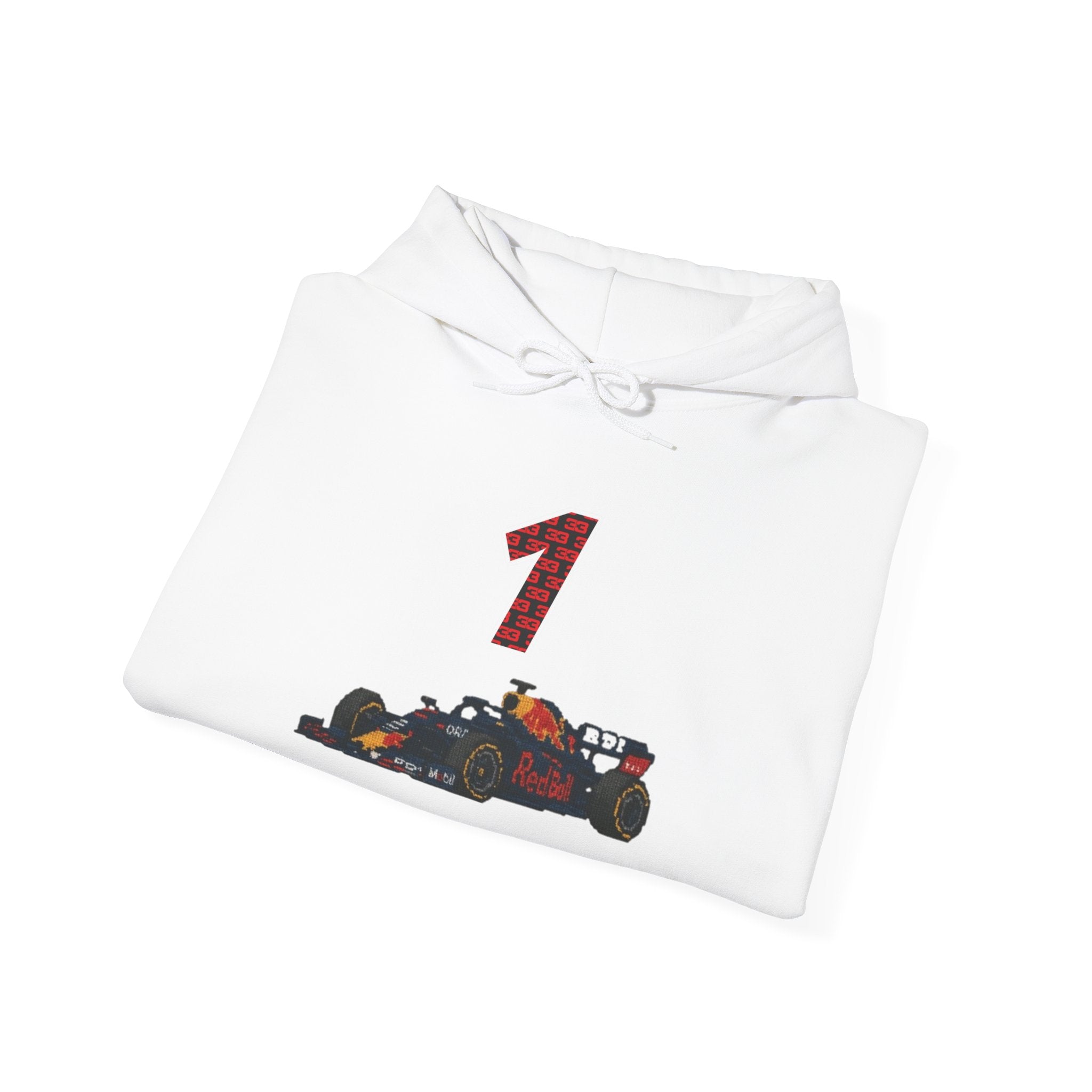 Racing Car Hoodie with Number 1 Graphic — Motorsport Fan Pullover