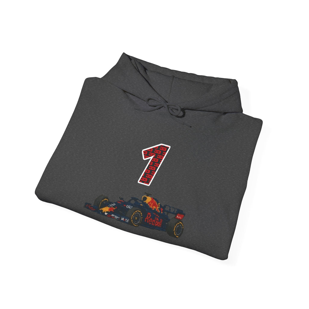 Racing Car Hoodie with Number 1 Graphic — Motorsport Fan Pullover