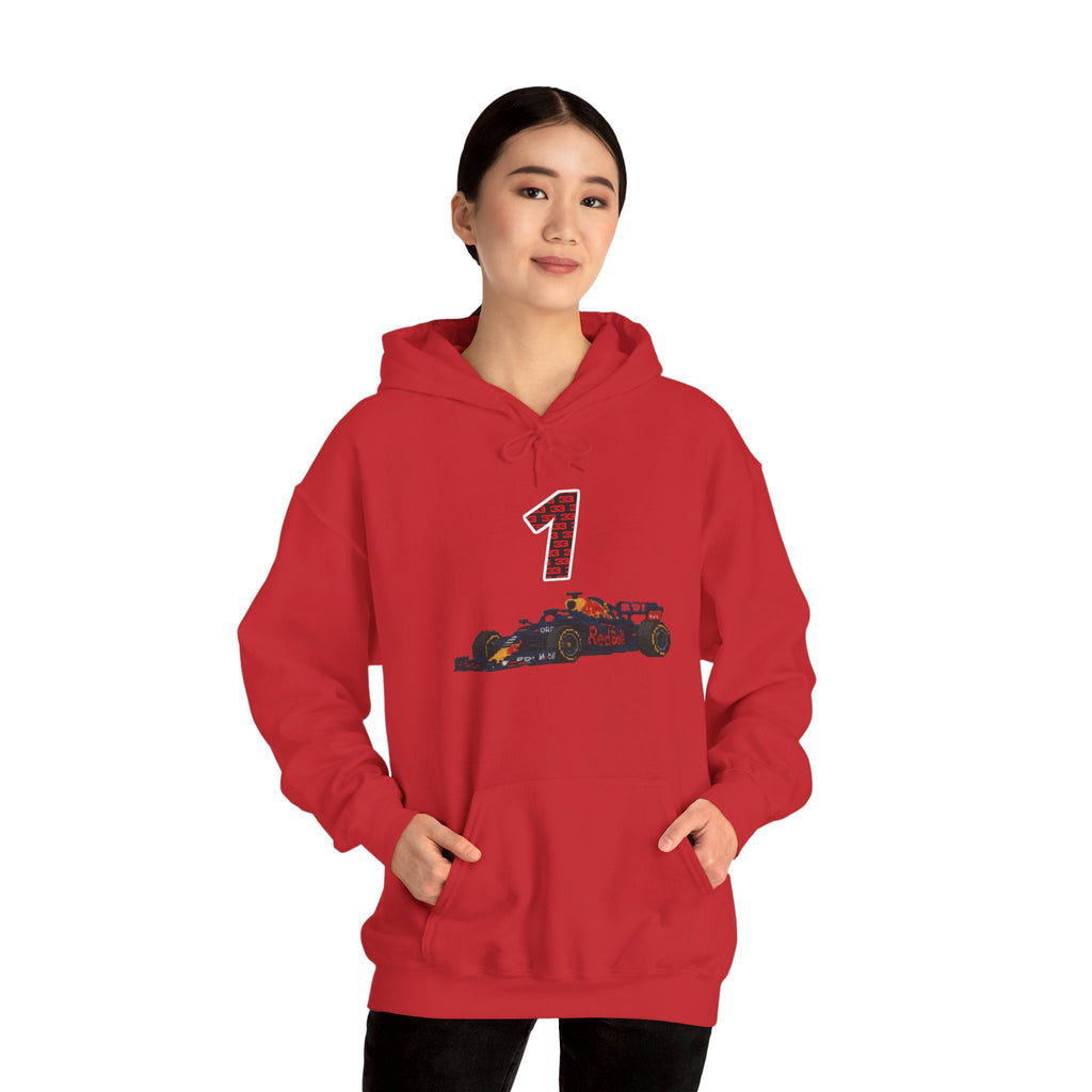Racing Car Hoodie with Number 1 Graphic — Motorsport Fan Pullover