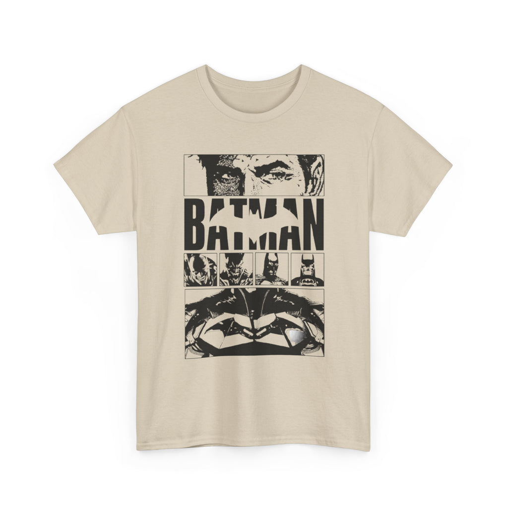 Batman Graphic Tee - Black & White Comic Panel Design