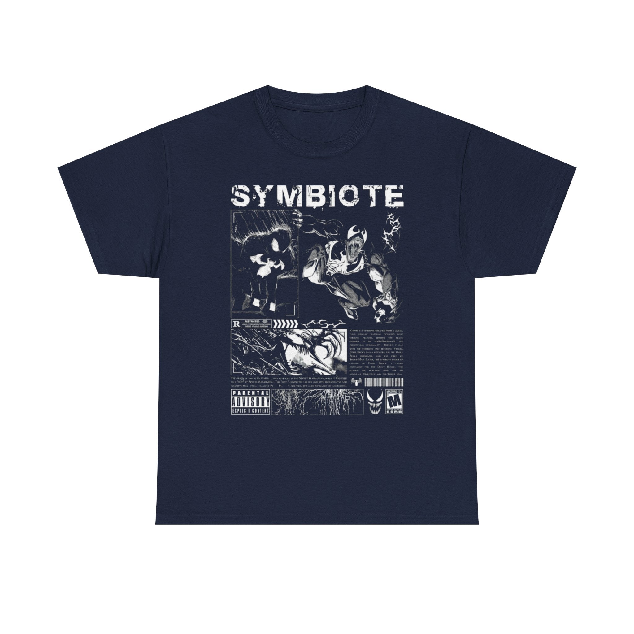 Symbiote Graphic Tee — Black Comic Horror Shirt
