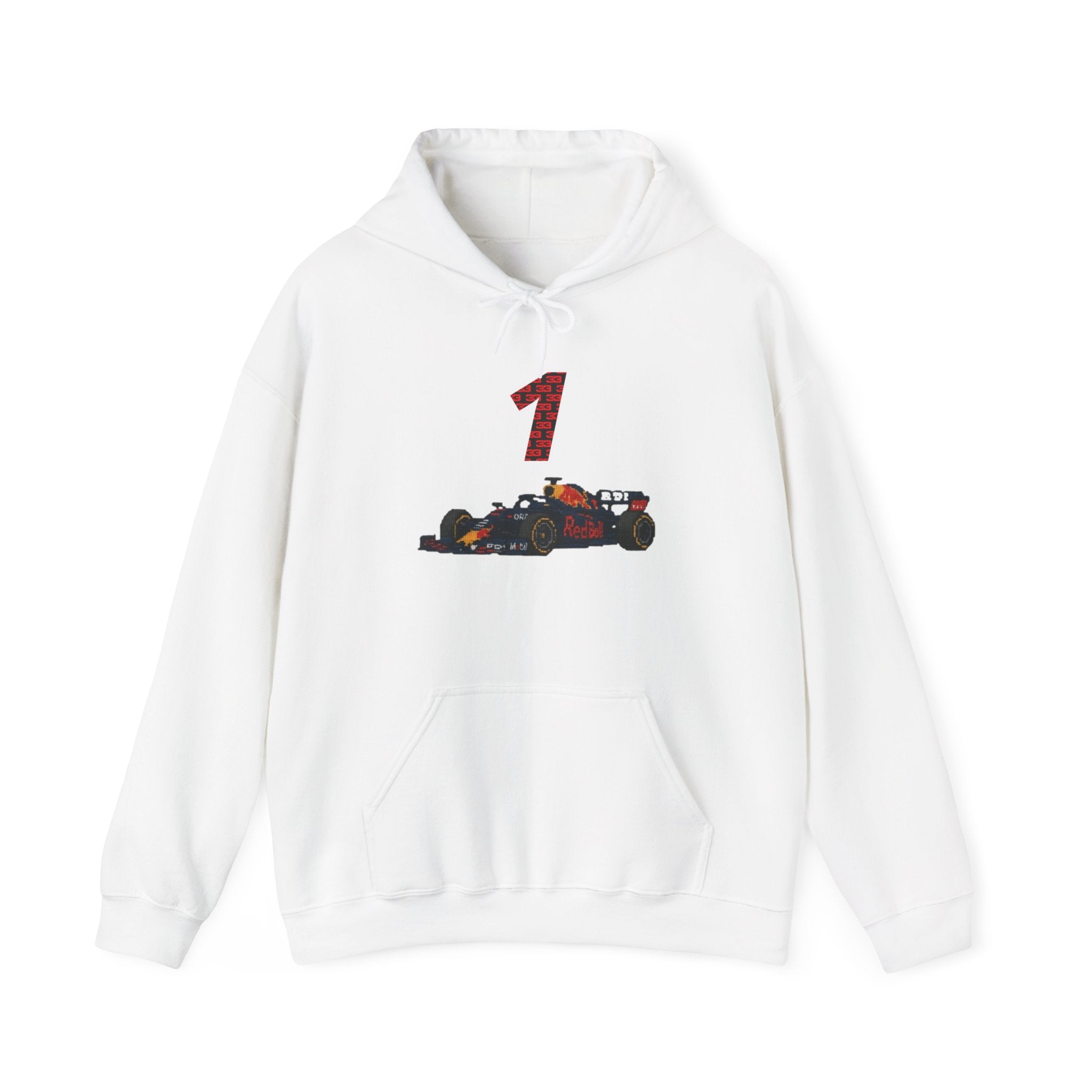 Racing Car Hoodie with Number 1 Graphic — Motorsport Fan Pullover