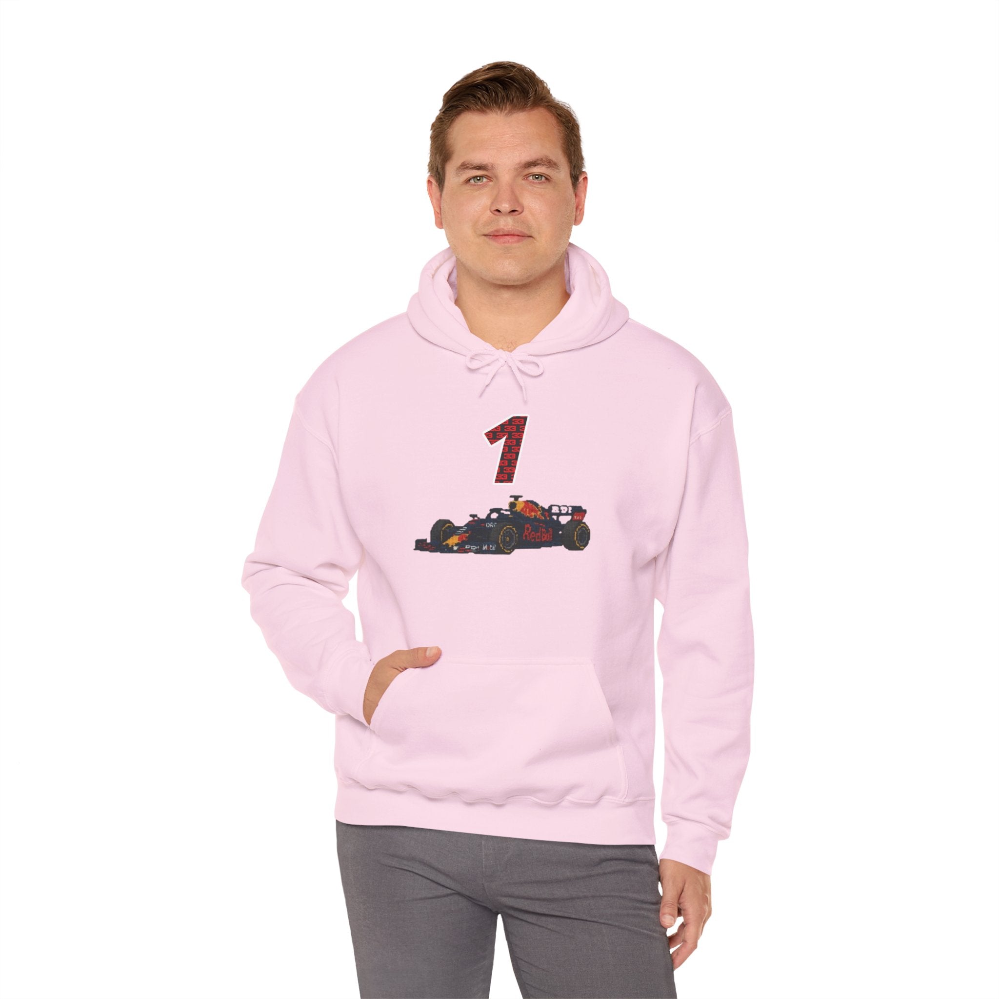 Racing Car Hoodie with Number 1 Graphic — Motorsport Fan Pullover