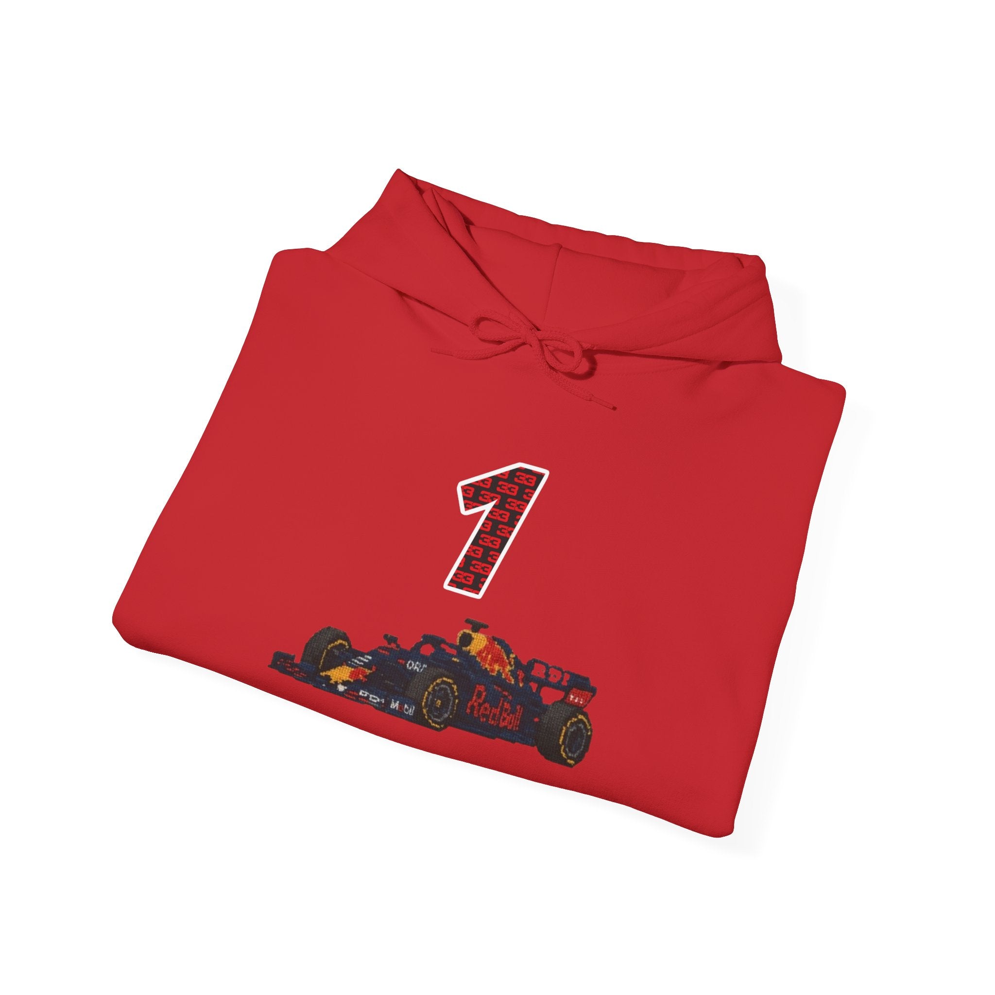 Racing Car Hoodie with Number 1 Graphic — Motorsport Fan Pullover