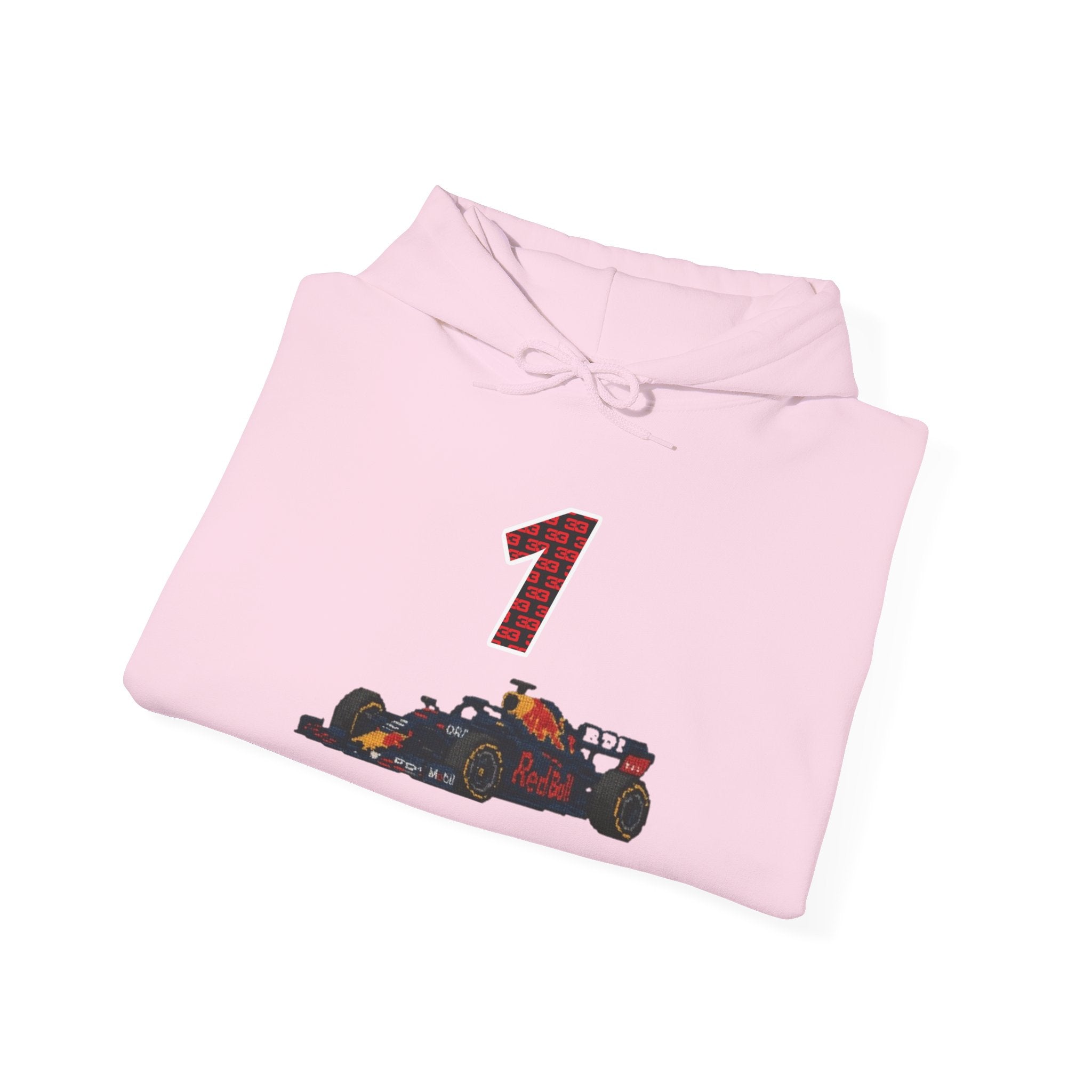 Racing Car Hoodie with Number 1 Graphic — Motorsport Fan Pullover