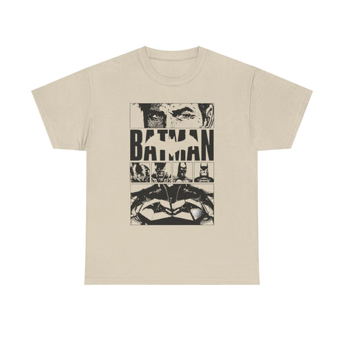 Batman Graphic Tee - Black & White Comic Panel Design