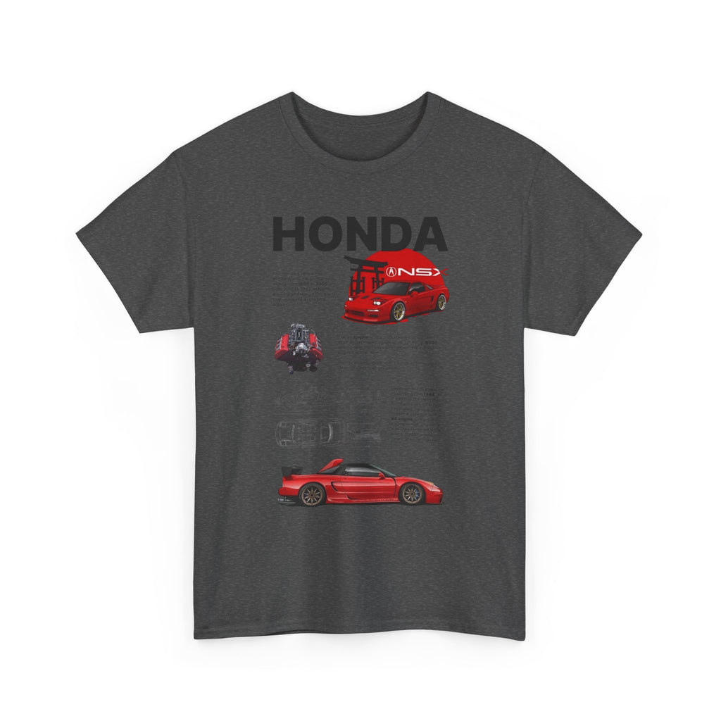 Honda NSX Blueprint Tee — Red Sports Car Diagram T-Shirt