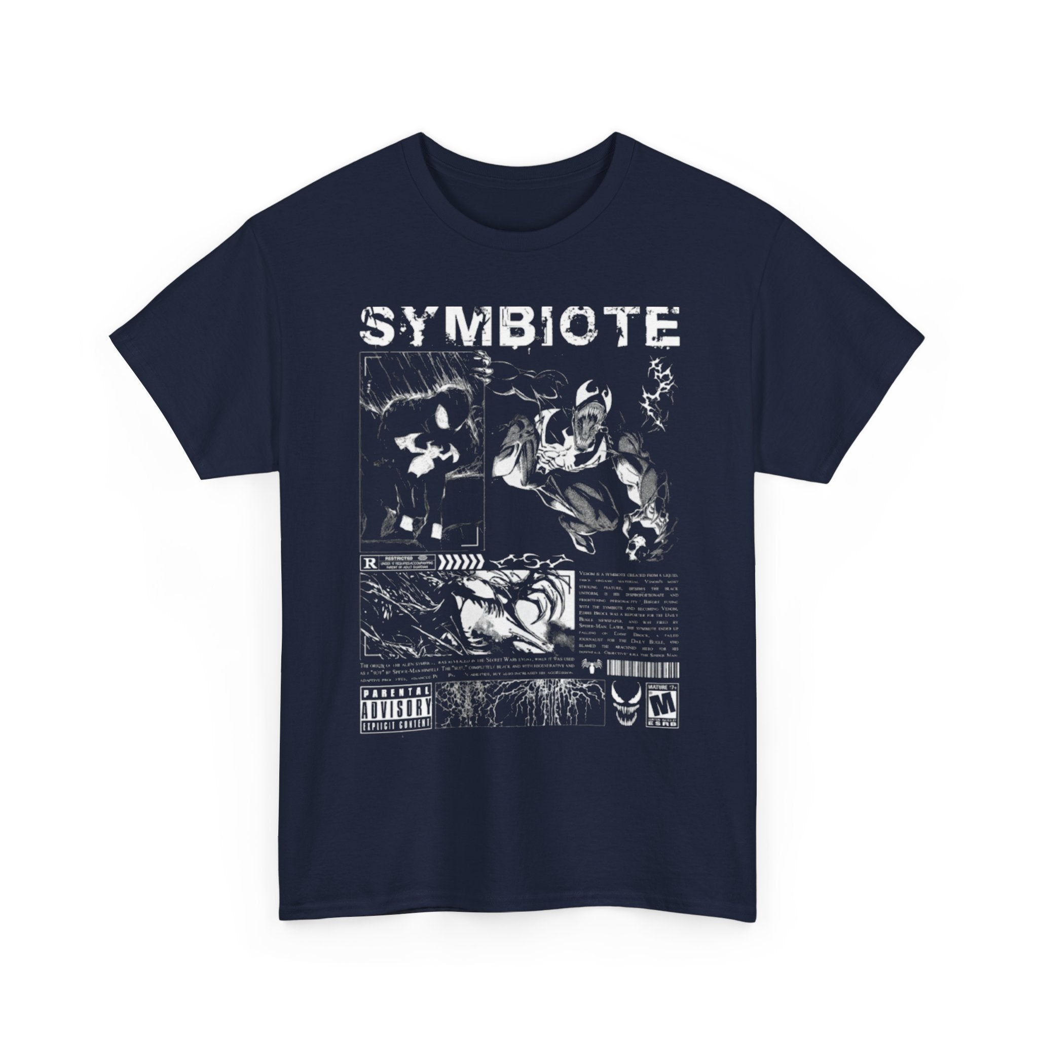 Symbiote Graphic Tee — Black Comic Horror Shirt