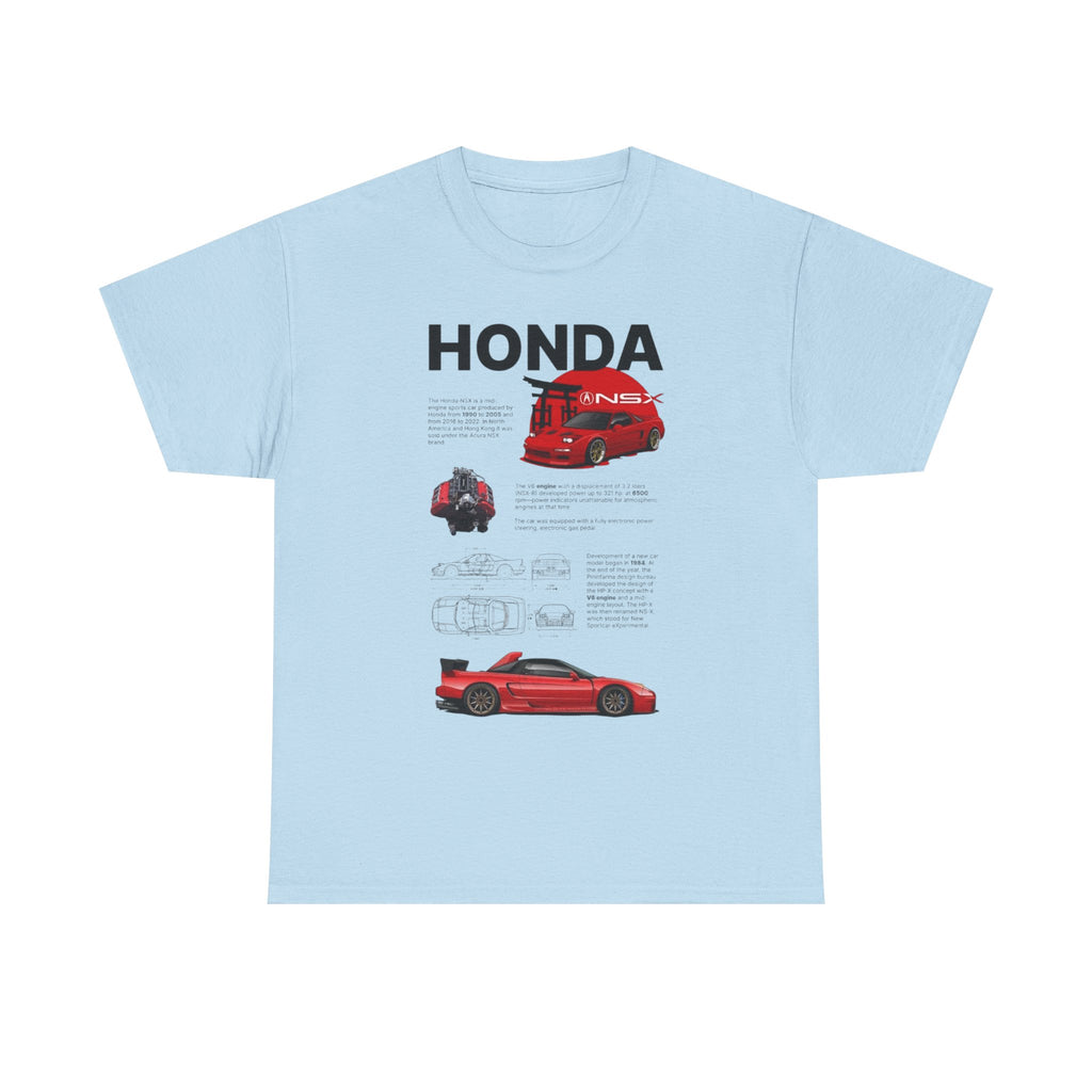 Honda NSX Blueprint Tee — Red Sports Car Diagram T-Shirt