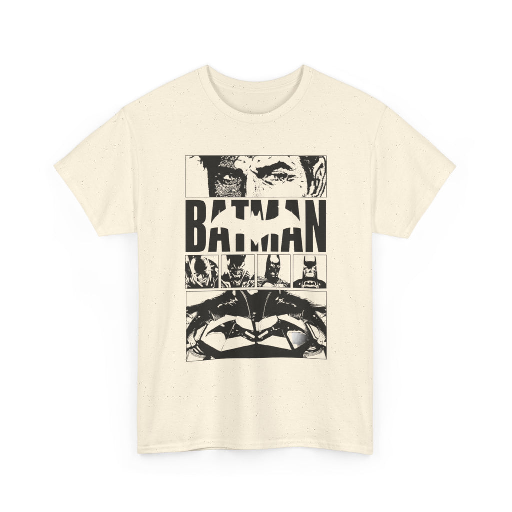 Batman Graphic Tee - Black & White Comic Panel Design
