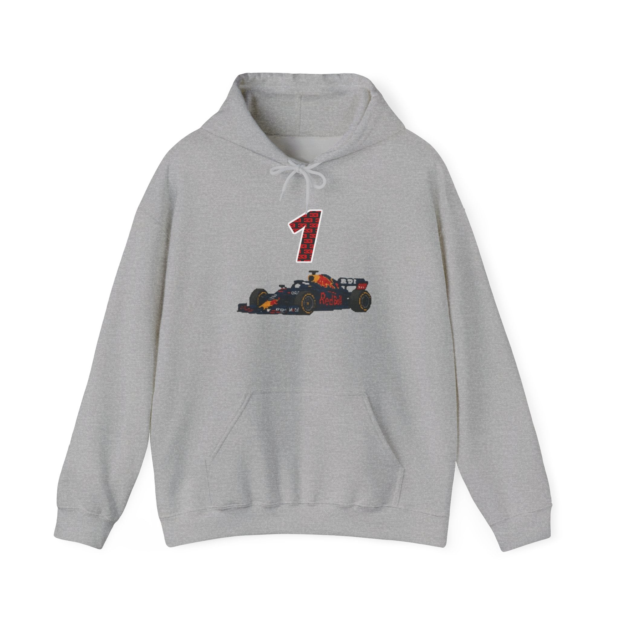 Racing Car Hoodie with Number 1 Graphic — Motorsport Fan Pullover