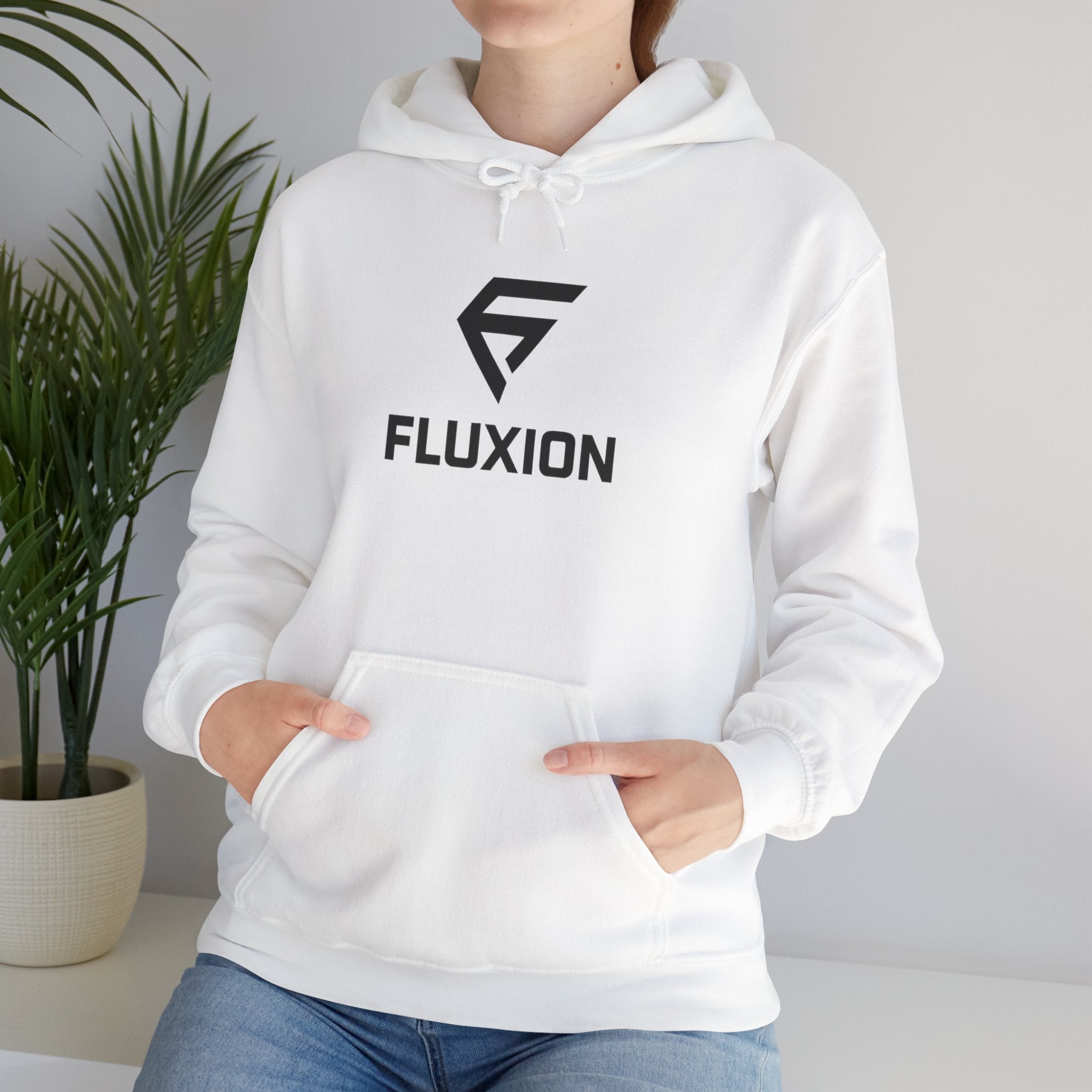 Fluxion Logo Hoodie — Minimal Tech Streetwear Pullover