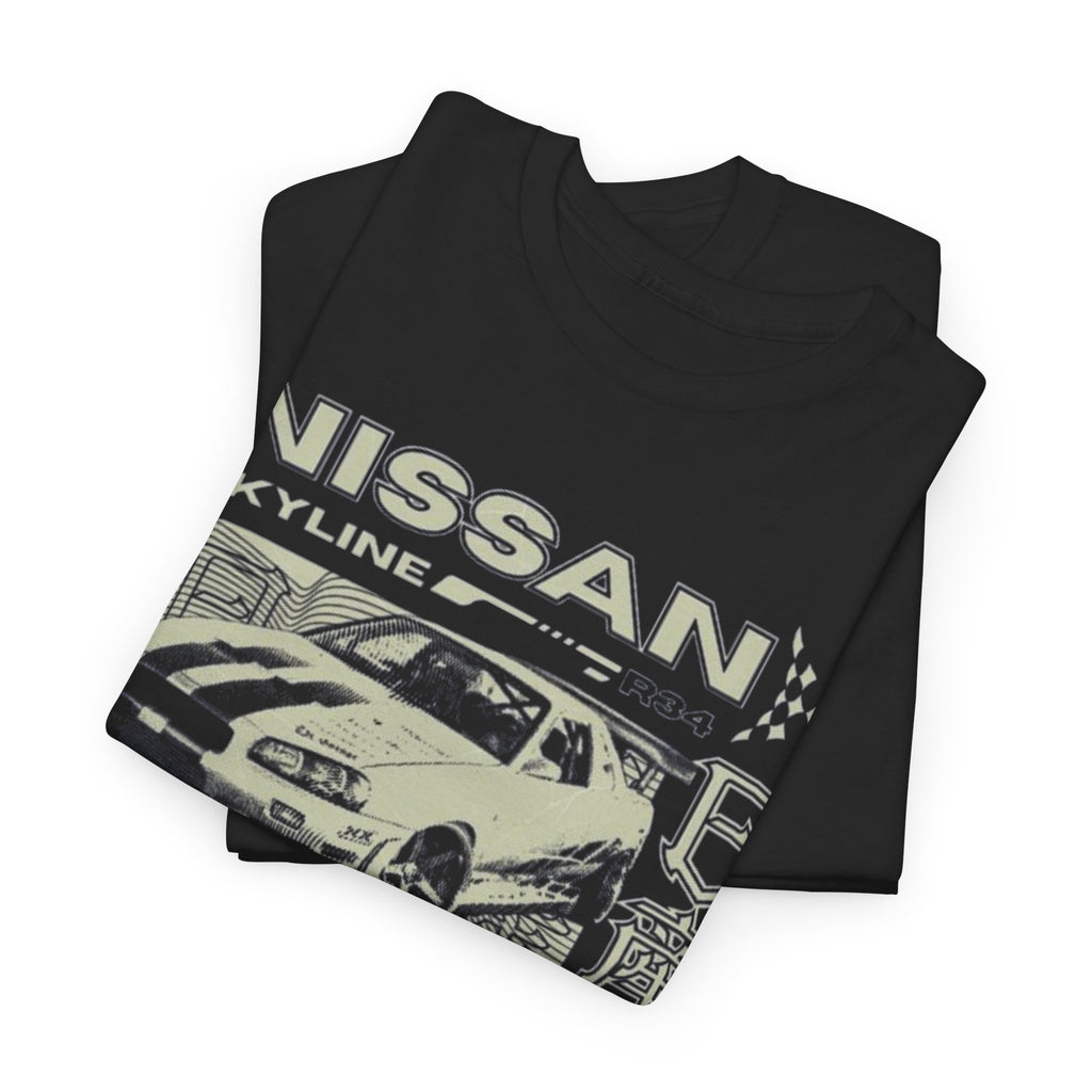 Nissan Skyline Graphic Tee, Unisex Heavy Cotton T-Shirt, Car Enthusiast Apparel, Gift for Auto Lovers, Vintage Style Tee