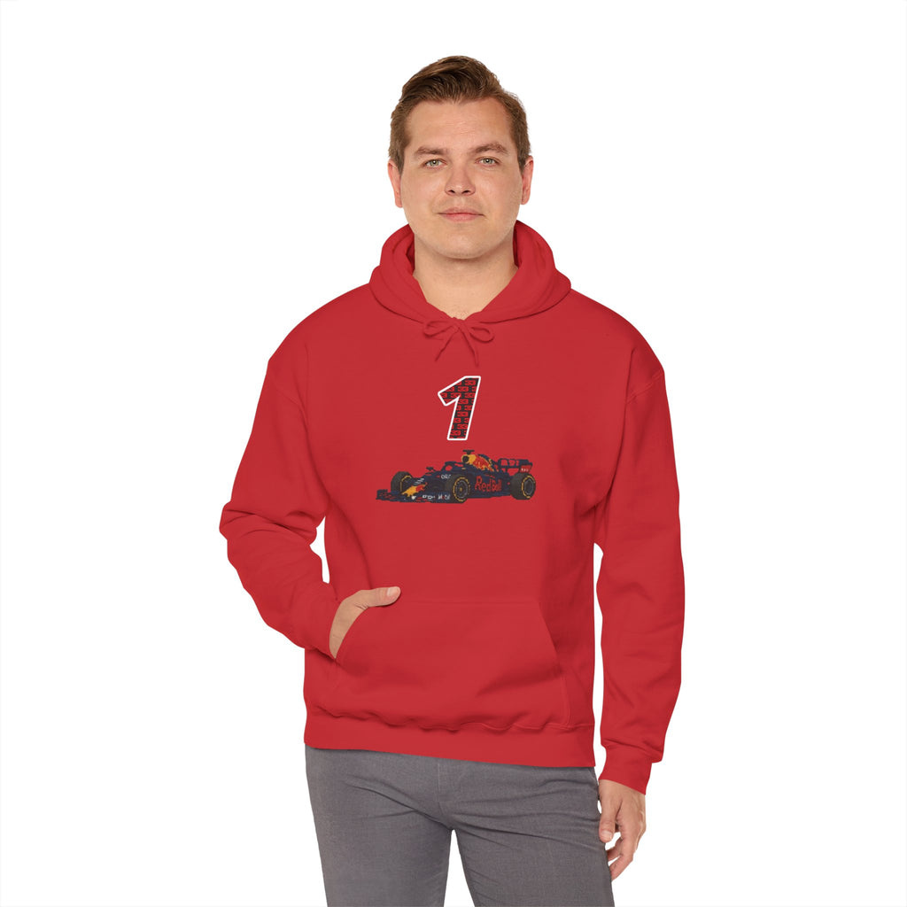 Racing Car Hoodie with Number 1 Graphic — Motorsport Fan Pullover