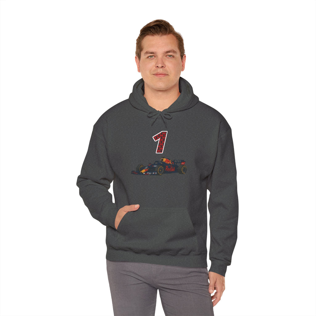 Racing Car Hoodie with Number 1 Graphic — Motorsport Fan Pullover