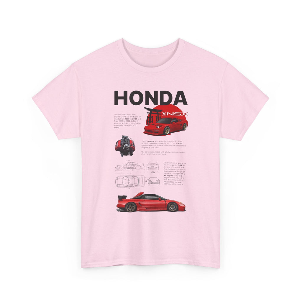 Honda NSX Blueprint Tee — Red Sports Car Diagram T-Shirt