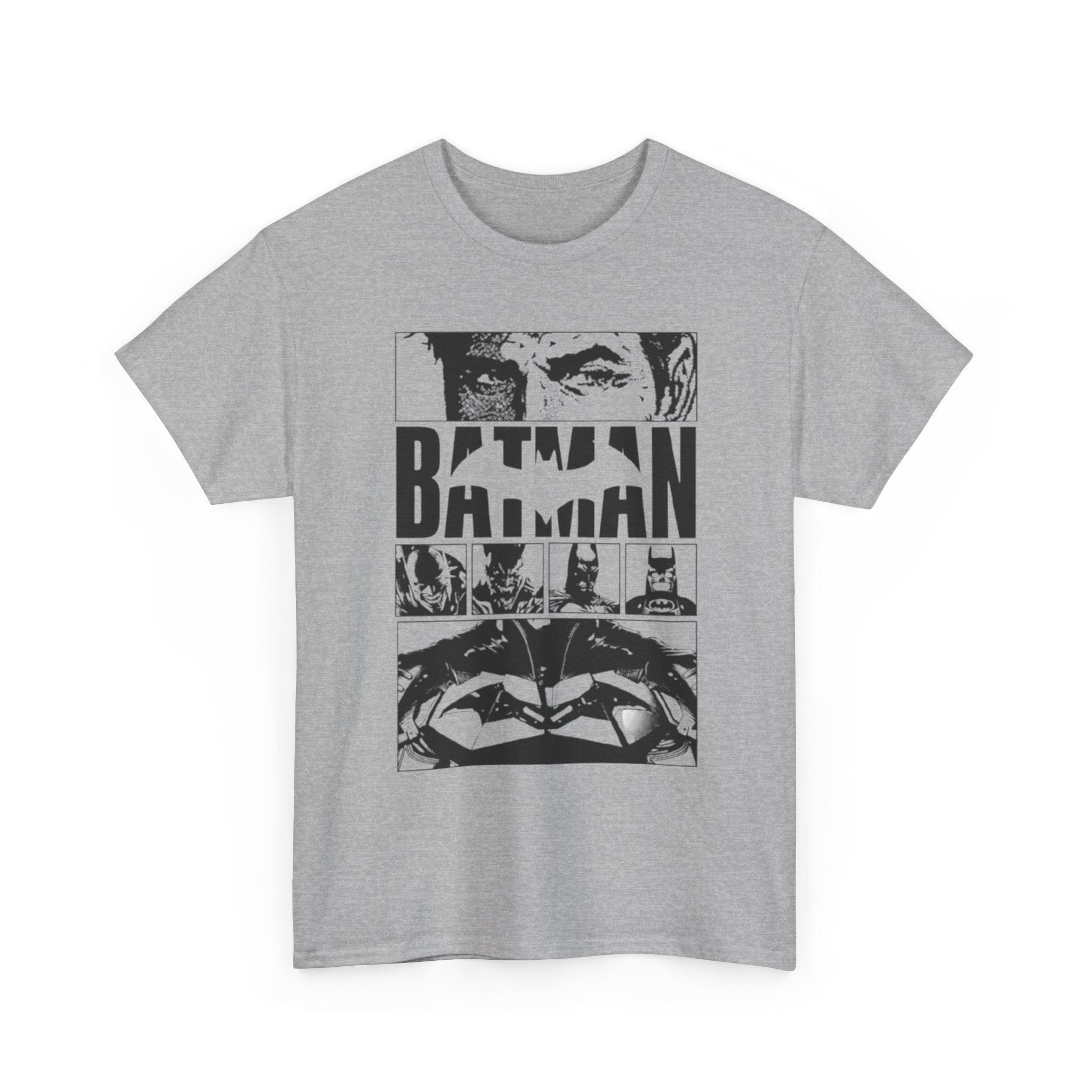 Batman Graphic Tee - Black & White Comic Panel Design