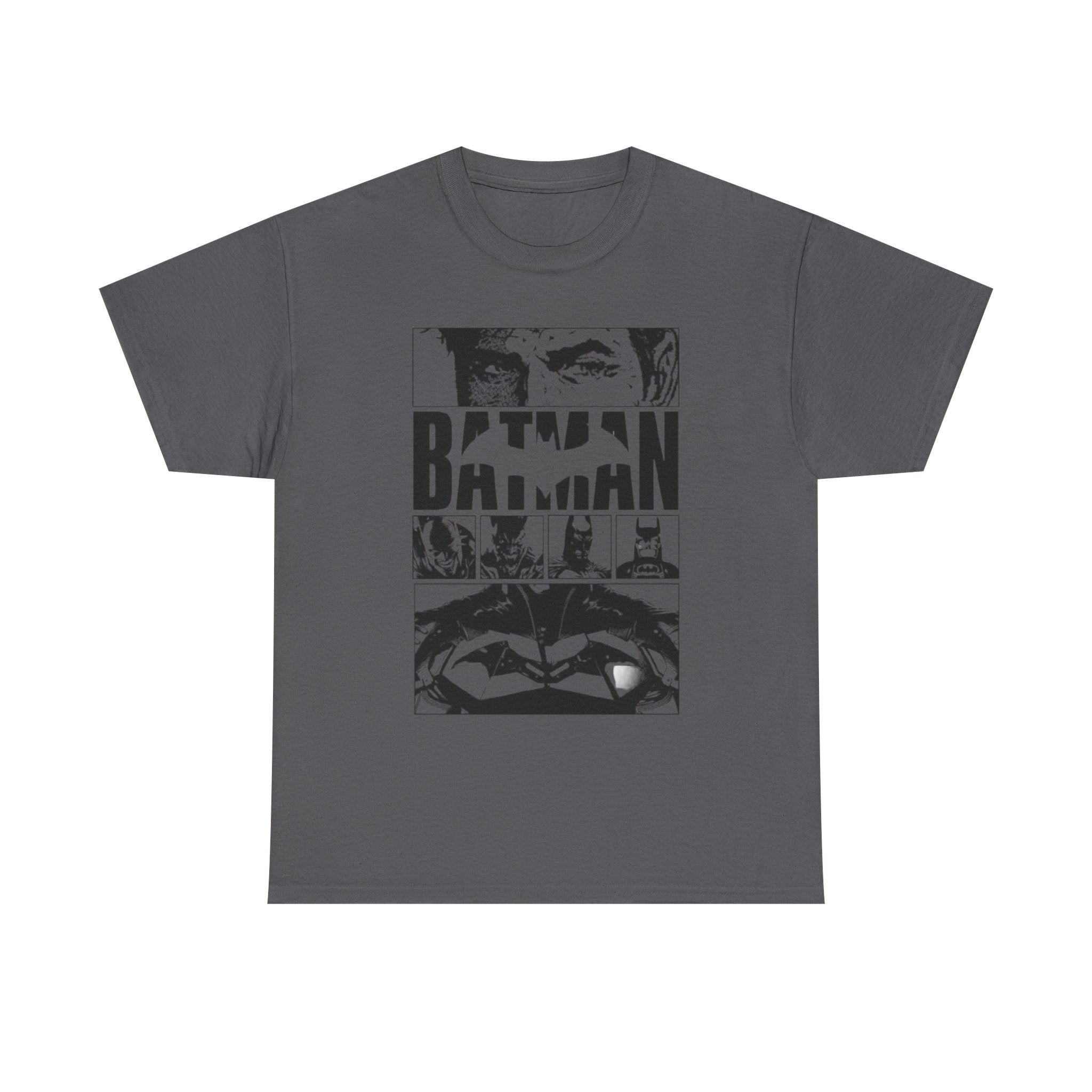 Batman Graphic Tee - Black & White Comic Panel Design