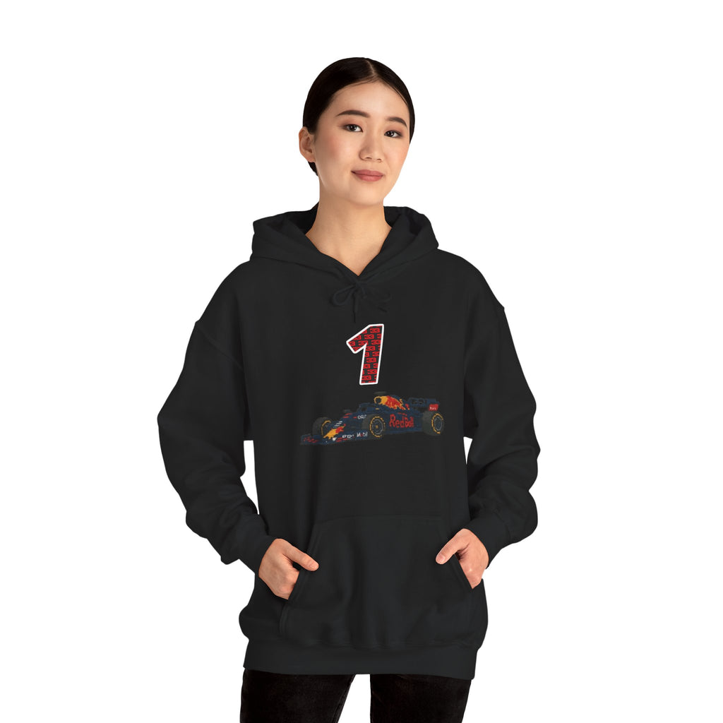 Racing Car Hoodie with Number 1 Graphic — Motorsport Fan Pullover