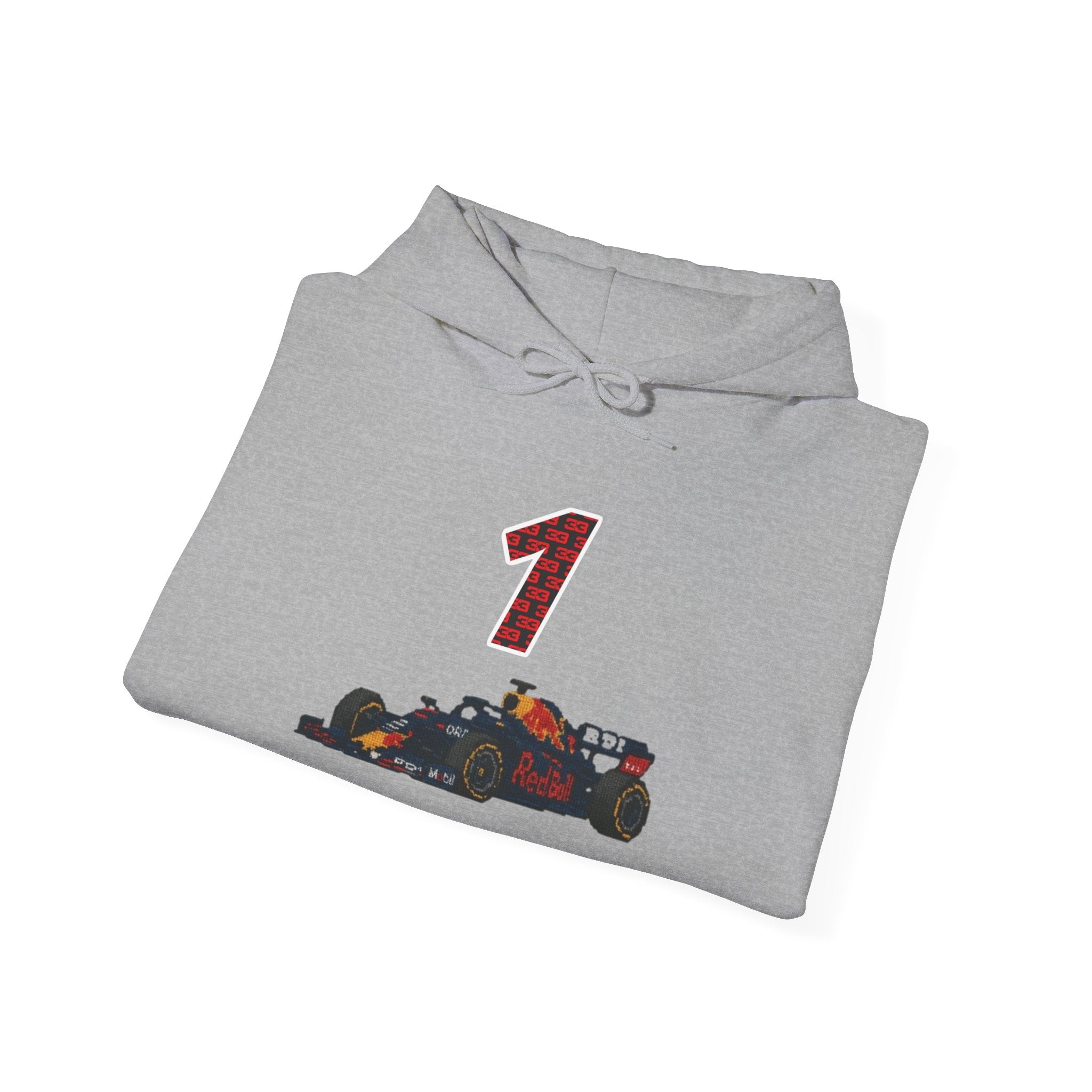 Racing Car Hoodie with Number 1 Graphic — Motorsport Fan Pullover