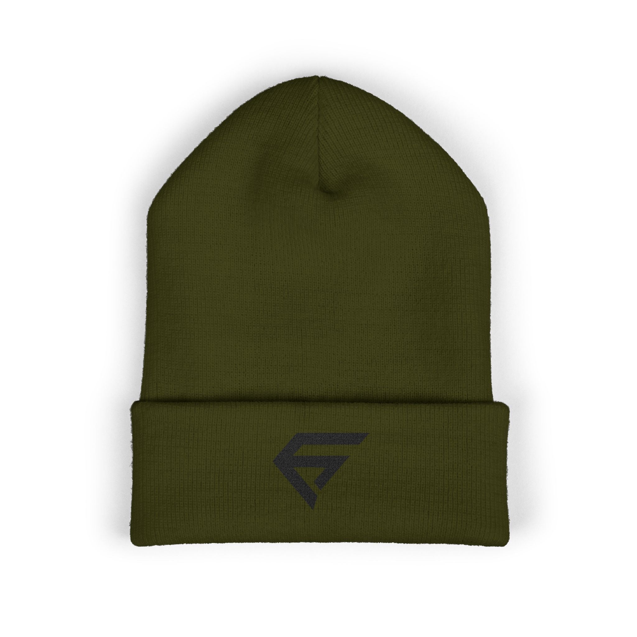 Embroidered Minimal Logo Cuffed Beanie