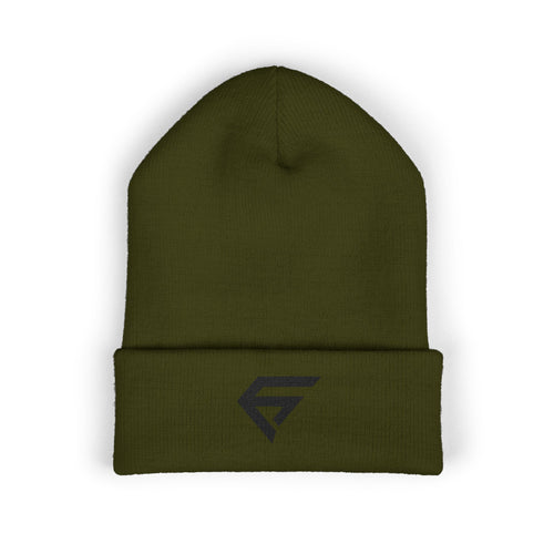 Embroidered Minimal Logo Cuffed Beanie