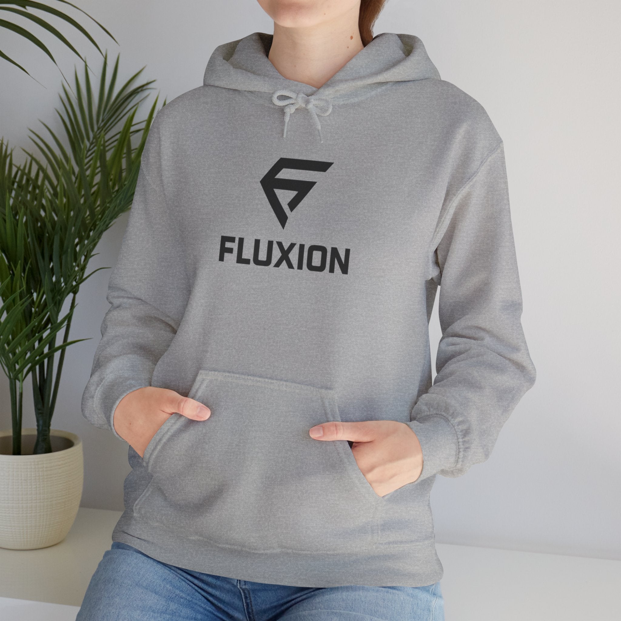 Fluxion Logo Hoodie — Minimal Tech Streetwear Pullover