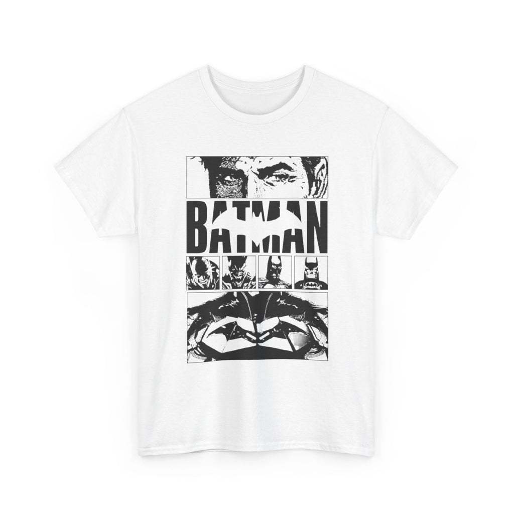 Batman Graphic Tee - Black & White Comic Panel Design