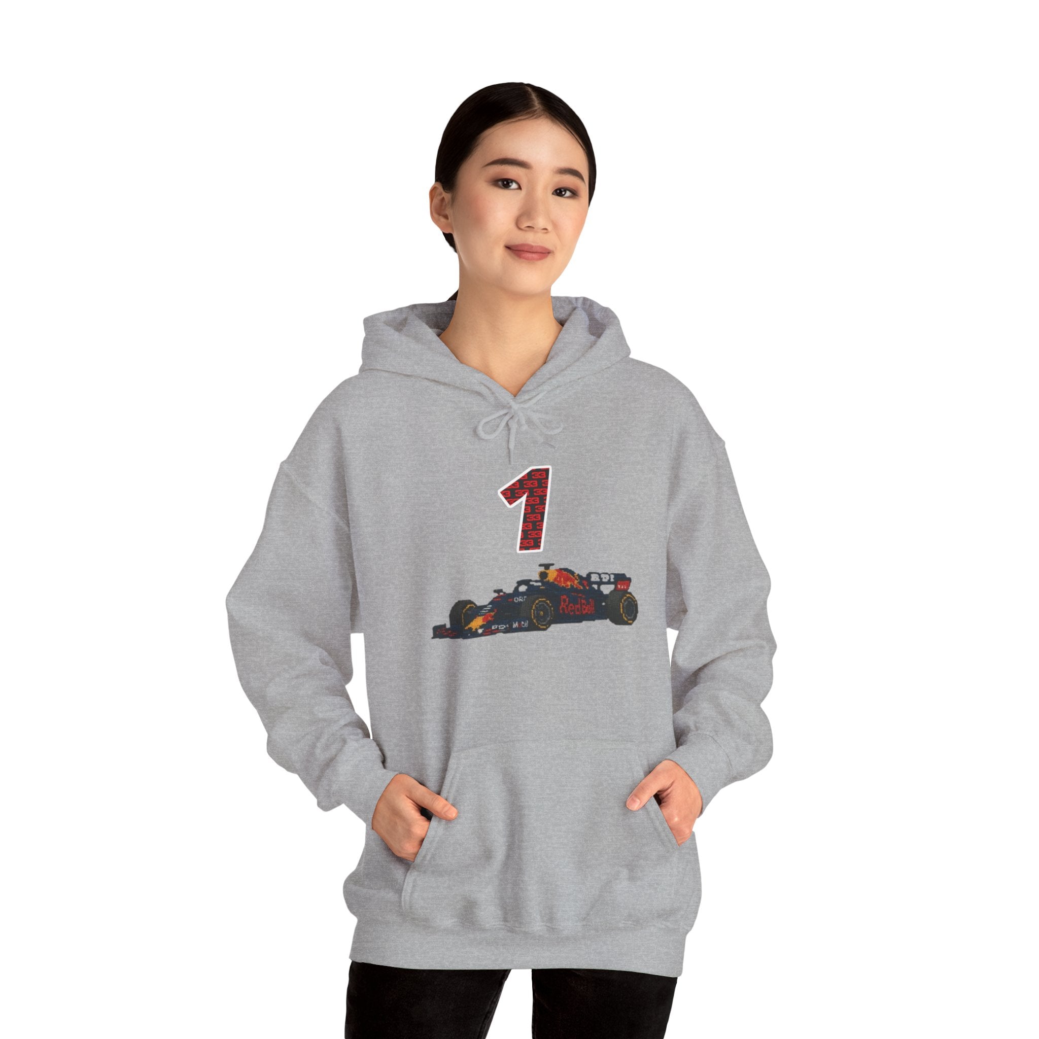 Racing Car Hoodie with Number 1 Graphic — Motorsport Fan Pullover